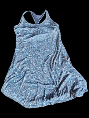 Prana Blue Speckle Racerback Midi Dress